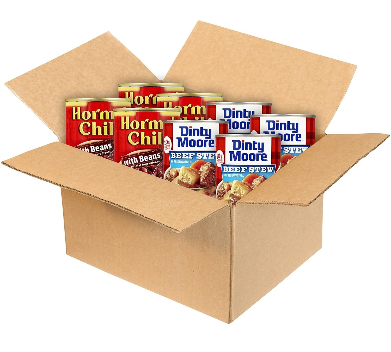 Convenient 8-Pack DINTY MOORE Beef Stew & Bean Stew, 15 oz – No Preservatives