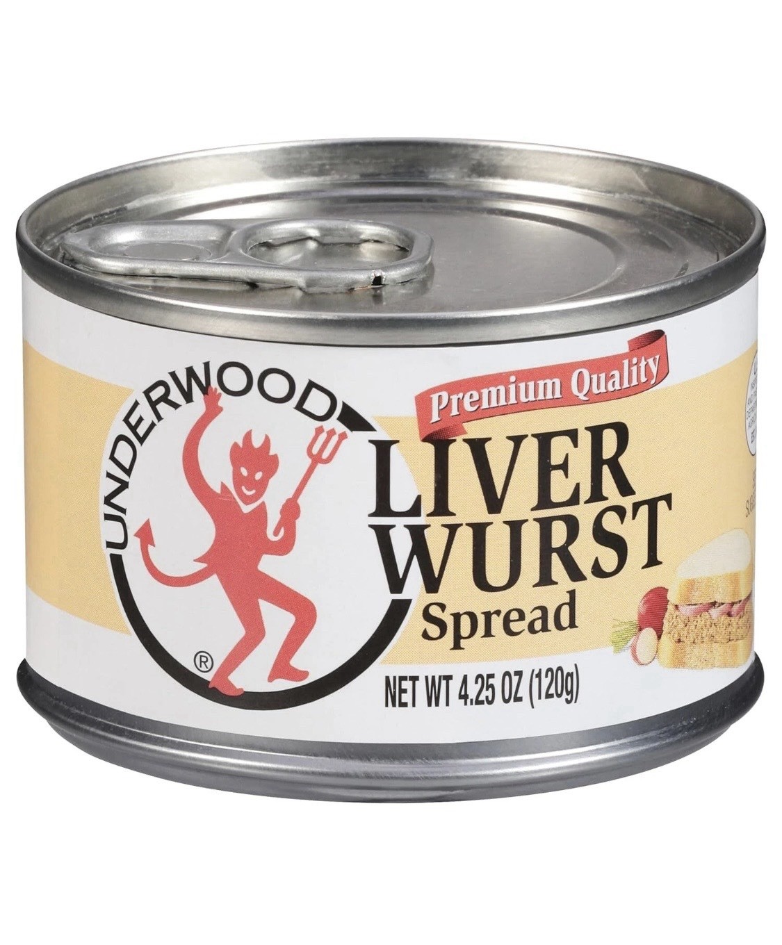 Underwood Premium Quality Liver Wurst Spread 4.25 oz ( Pack of 6 )