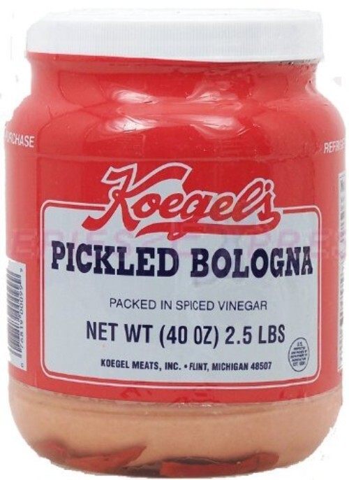 Tangy Pickled Ring Bologna in Spiced Vinegar Jar – Gluten-Free Snack