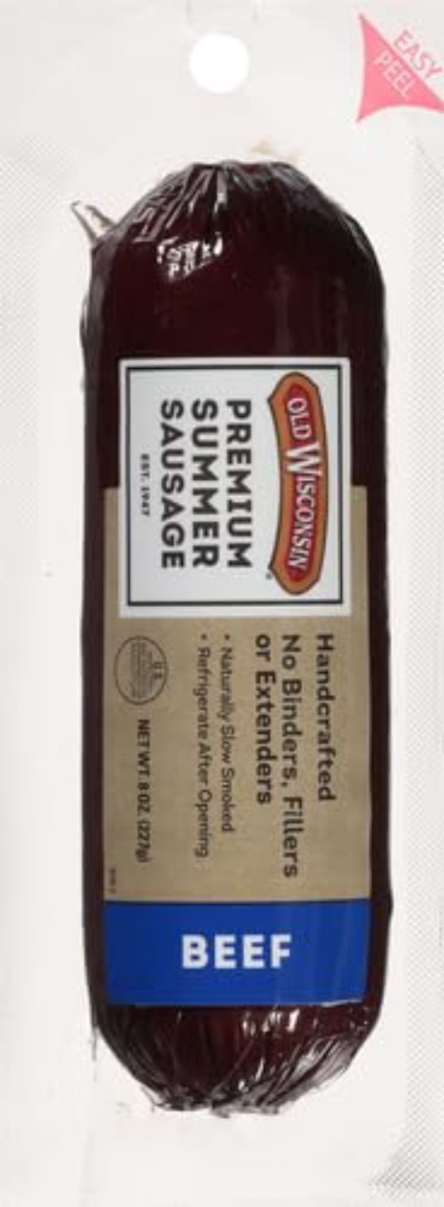 Keto-Friendly Beef Summer Sausage – Ready to Eat, Low-Carb Snack (8oz Pack of 4)