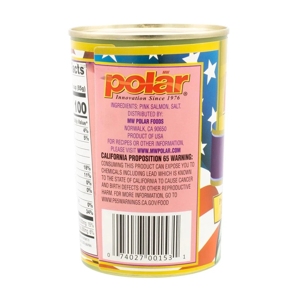 MW Polar Fancy Pink Salmon, 14.75 oz Can (Pack of Ounce 12) Exp 2030