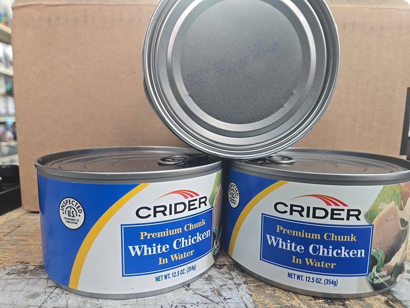 (3 Pack)New BIG 12.5oz Cans CRIDER Premium Exp2027