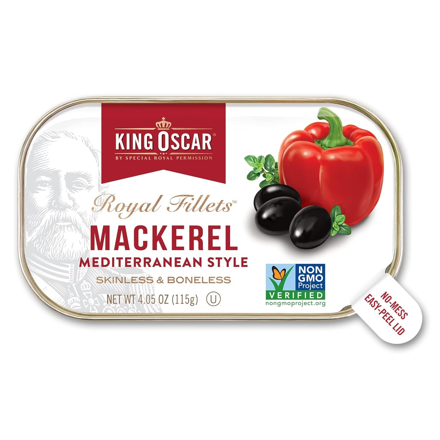 King Oscar Royal Fillets Mediterranean Style Mackerel, 4 Ounce