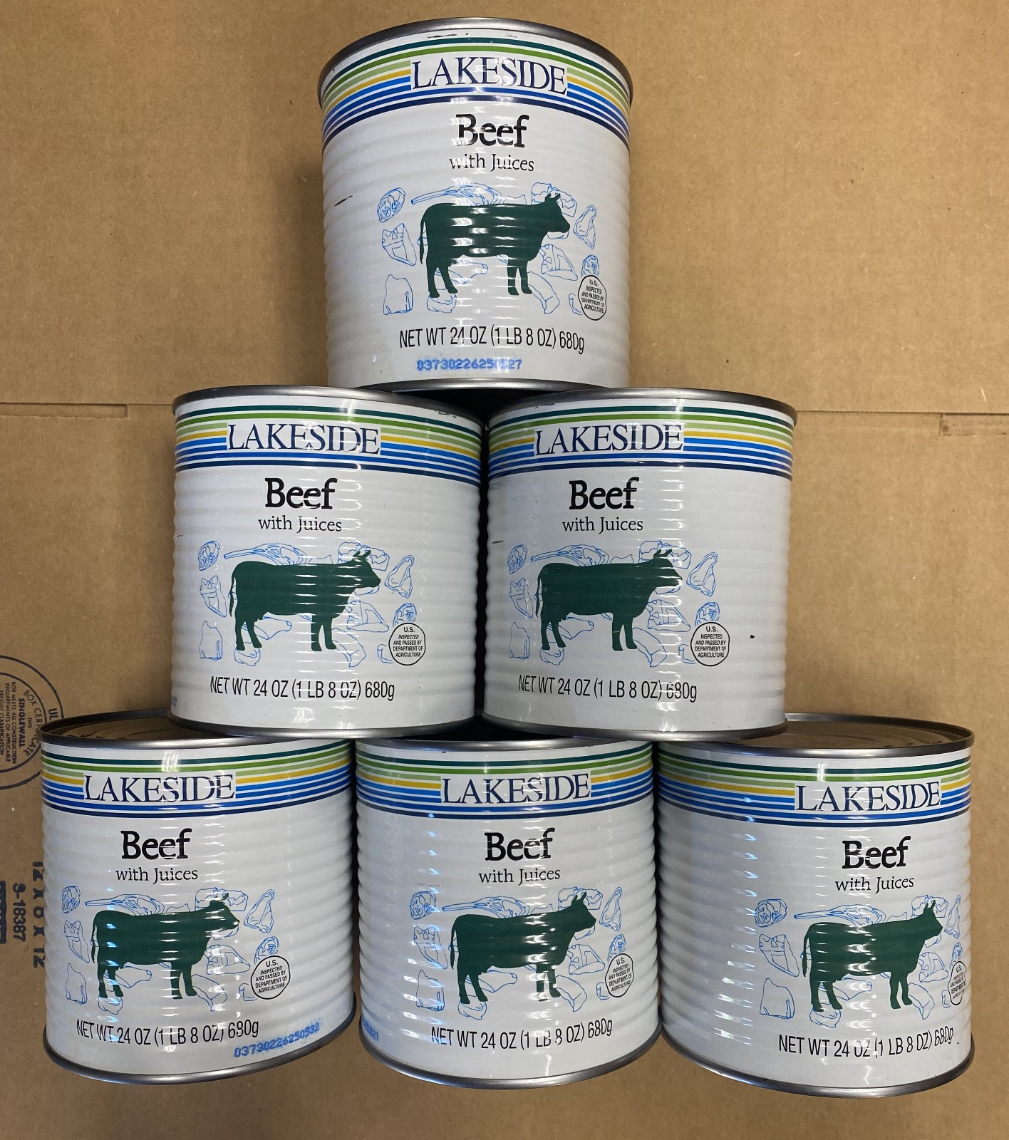 6 Pack 24oz Canned Beef Perfect For Camping Or Survival Prepper With 2031 Date