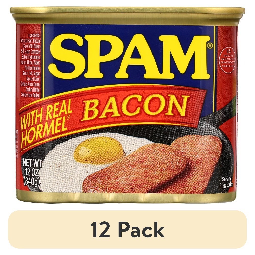Canned Pork with Real Bacon 12 oz 7g Protein Per Serving 12 Pack