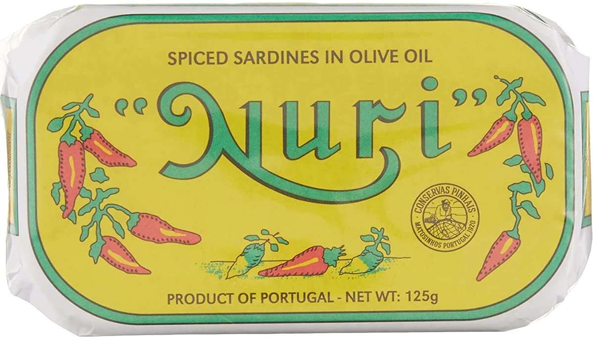 NURI Portuguese Sardines in Spiced Olive Oil – 10 Pack – 4.4 oz cans