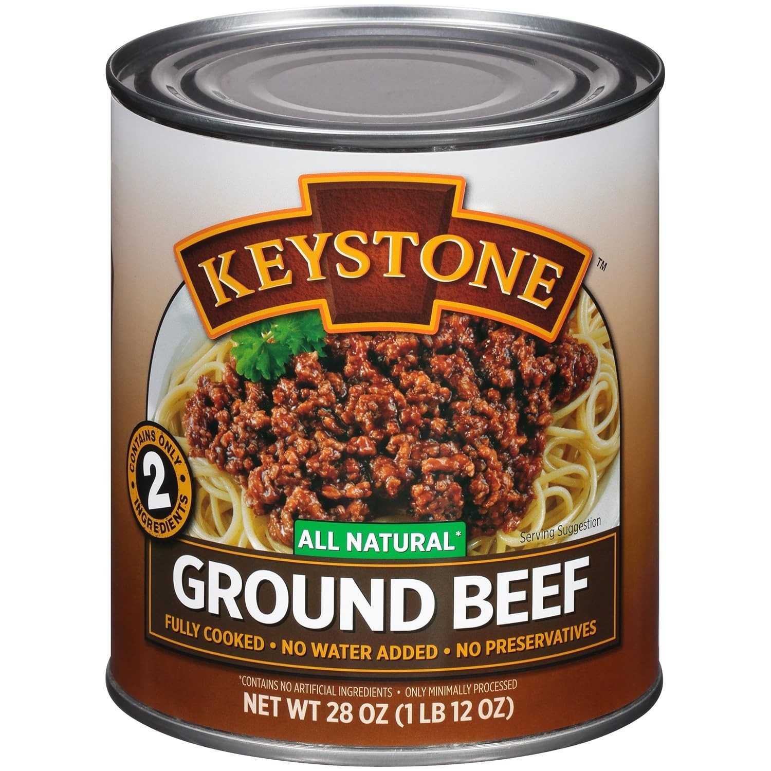Free Shipping All Natural Ground Beef, 28 oz Can