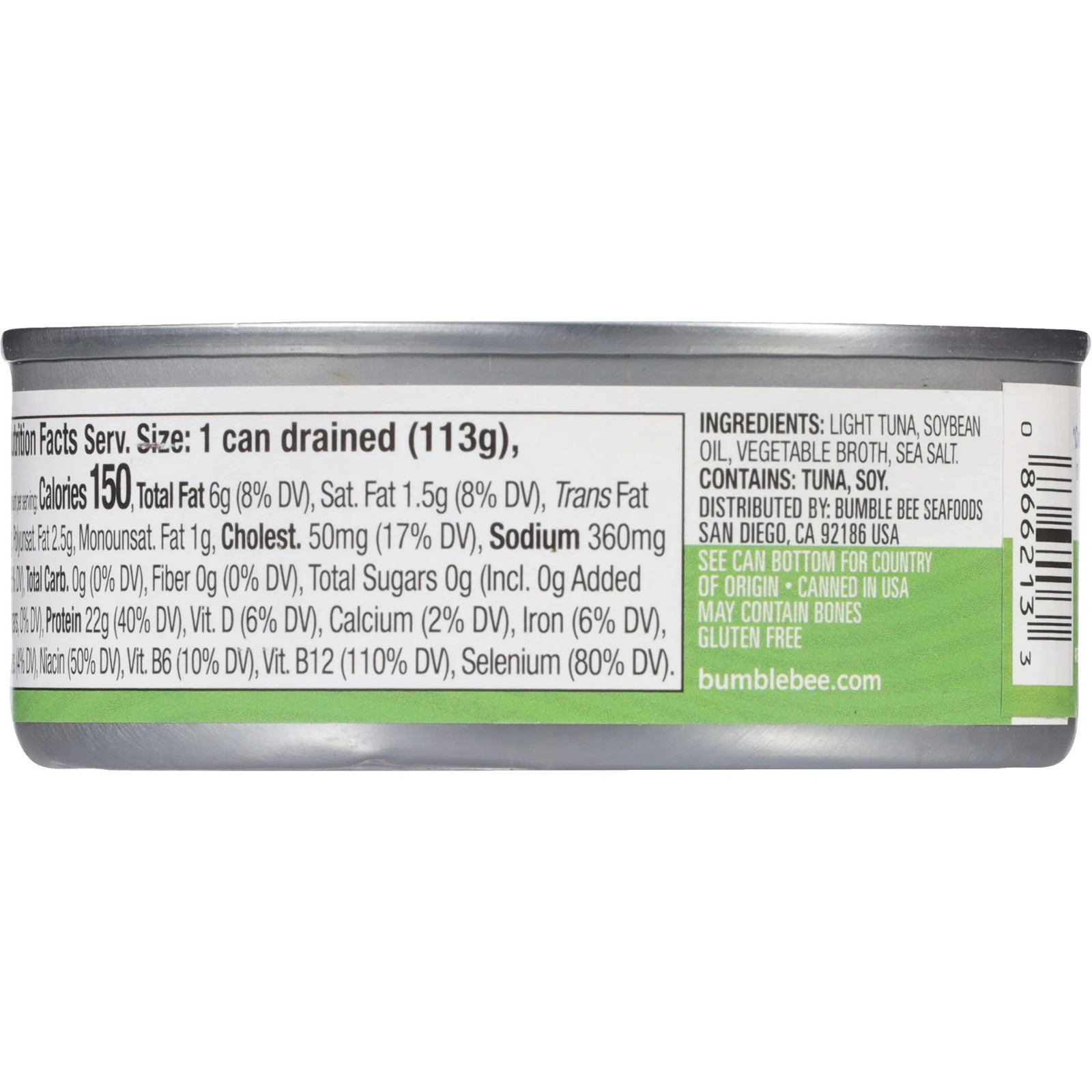 (24 pack) Bumble Bee Chunk Light Tuna in Vegetable Oil Wild Caught Skipjack Tuna