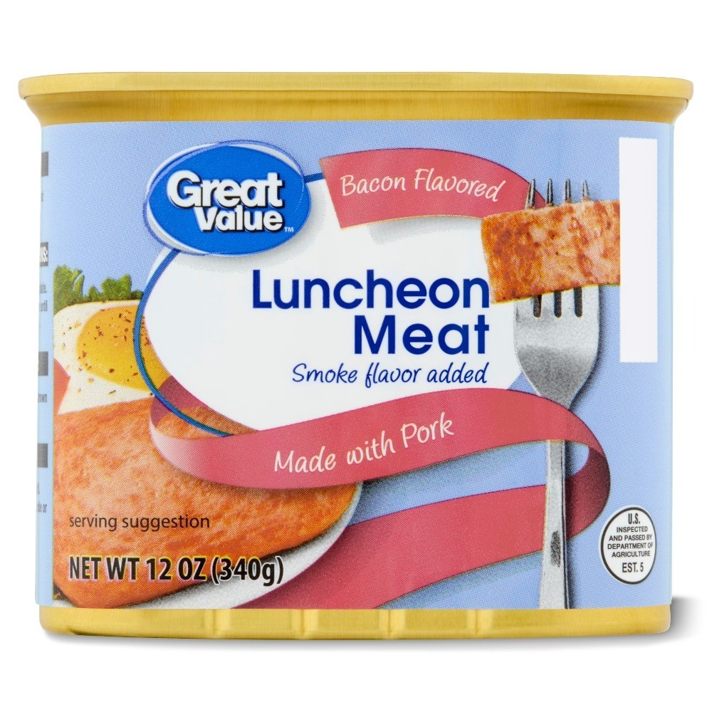 High Protein Bacon Luncheon Meat in Can 12 oz Pack of 12