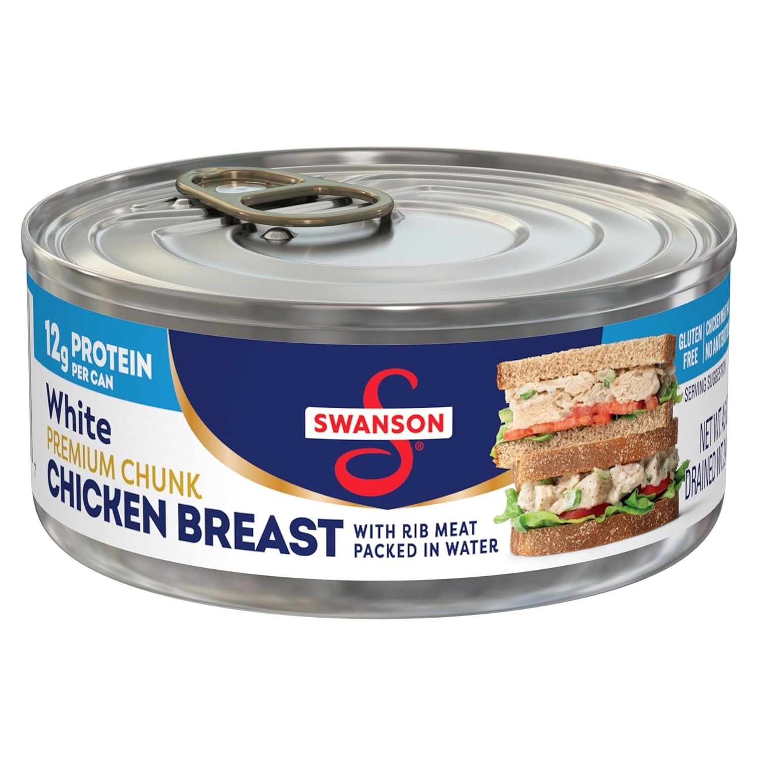 Swanson White Chunk Canned Chicken 4.5 oz – Ready-to-Eat & Healthy