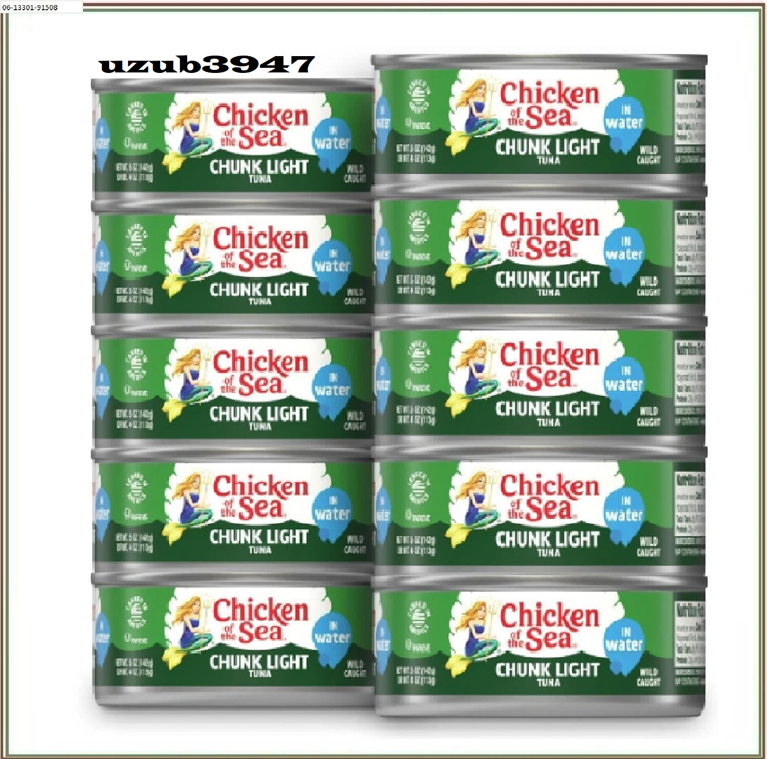 Chicken of the Sea Chunk Light Tuna in Water 5 oz. Can Pack of 10