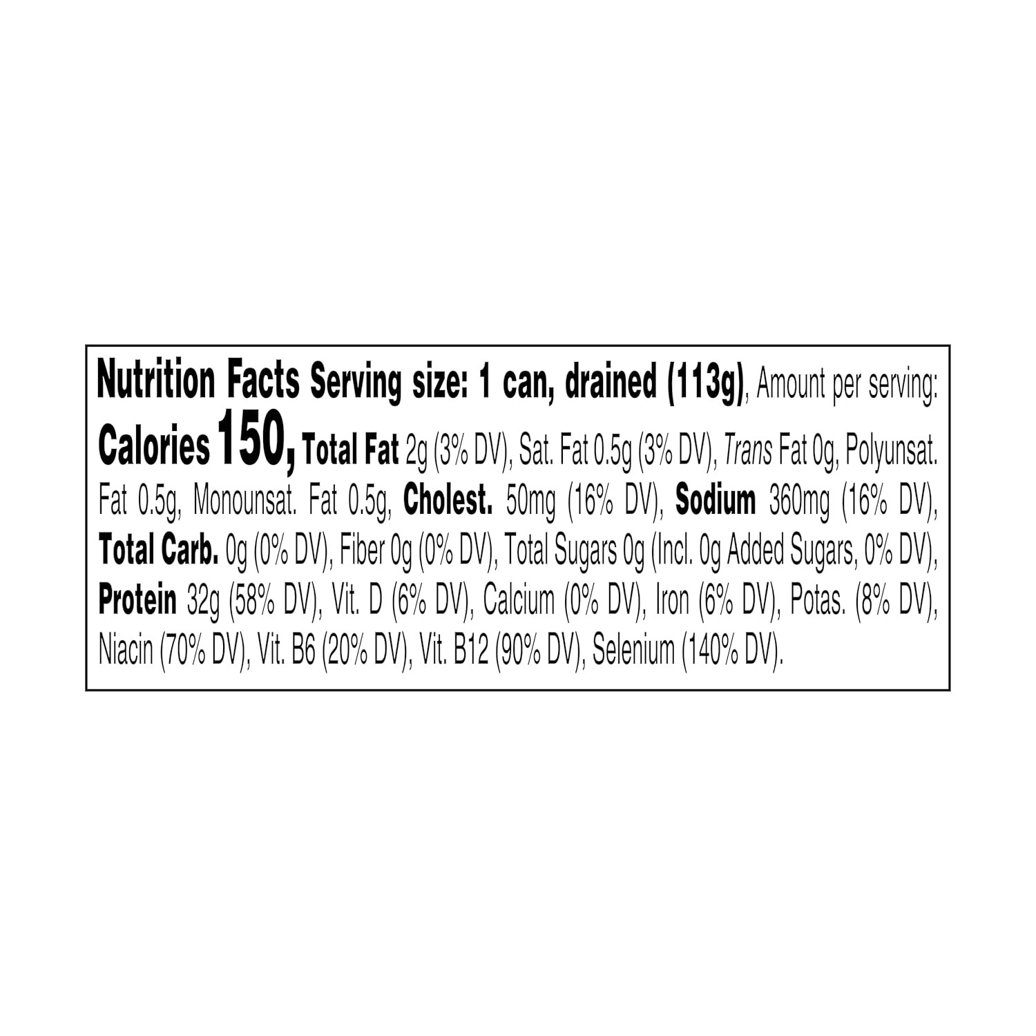 Wild Albacore Solid White Tuna in Water with Sea Salt – 4.6 Oz Can (Pack of 12)