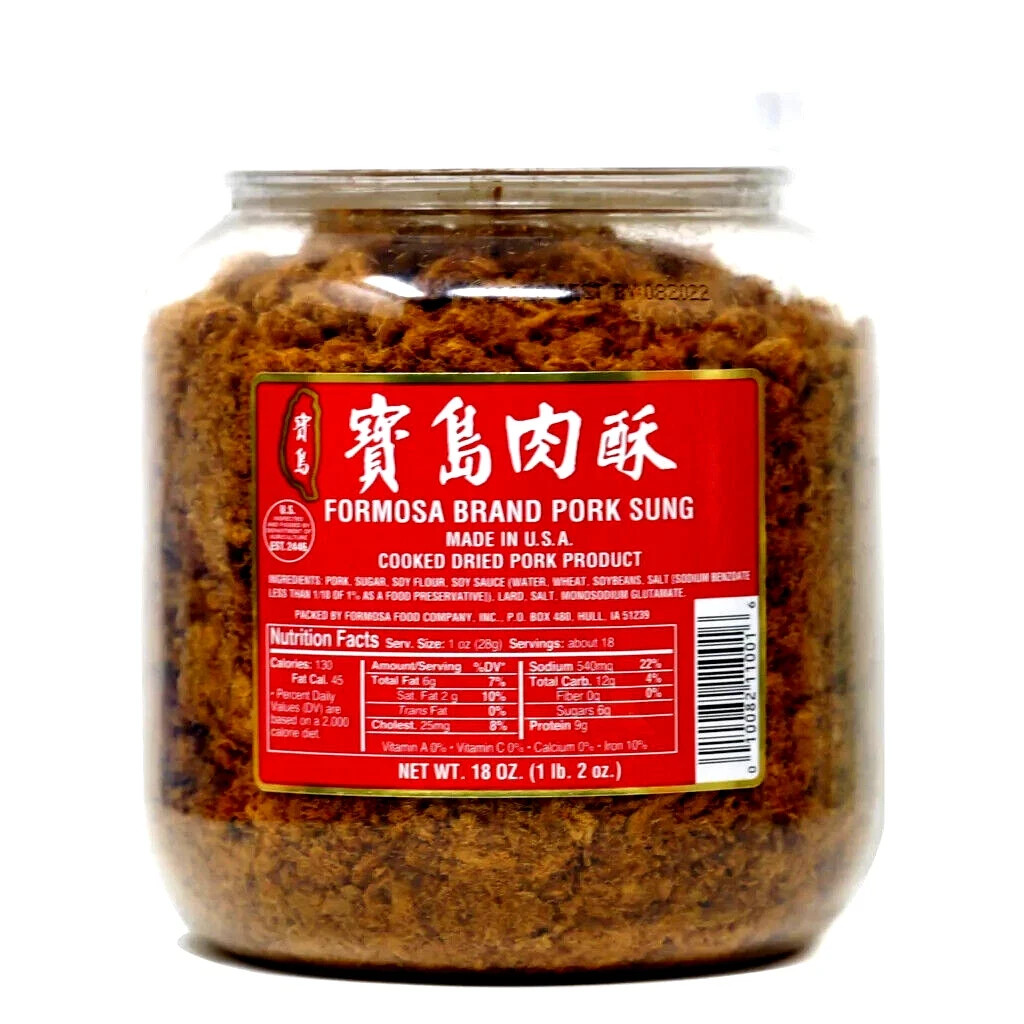 Formosa Brand Pork Sung Cooked Dried Pork Product 18 oz ( Pack of 12 )~06/2027