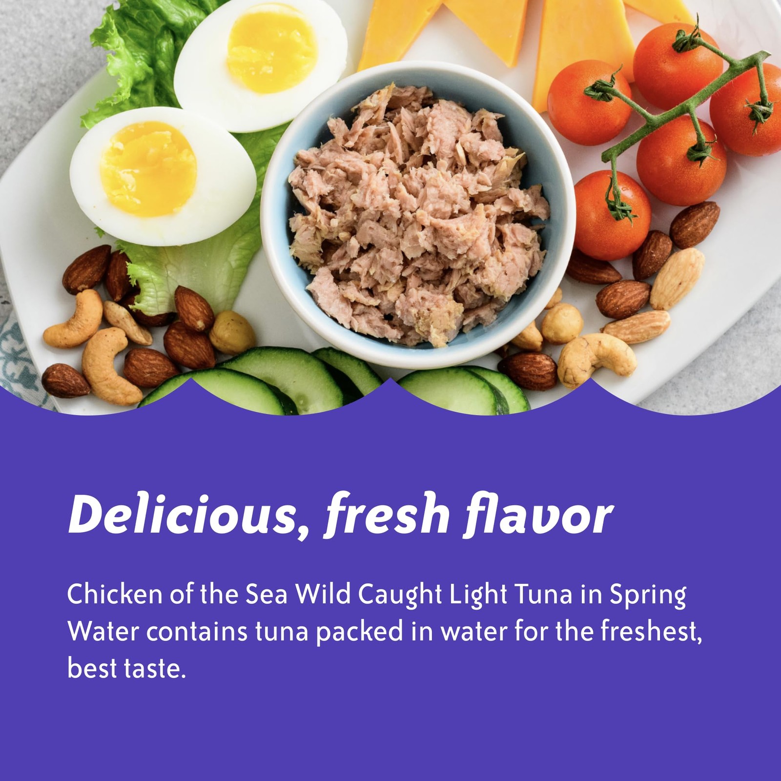 Chicken of the Sea Light Tuna in Spring Water, 2.5 Ounce Packets (Box of 12), Wi
