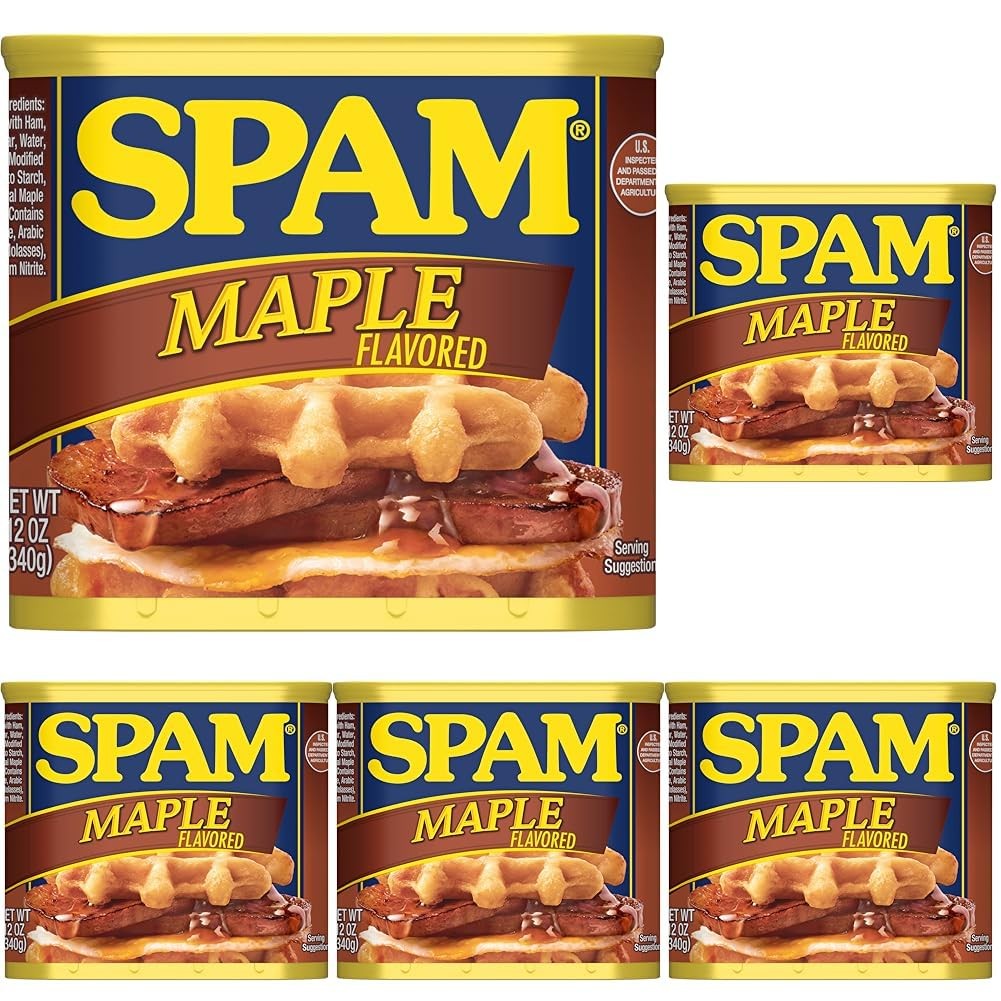 SPAM Maple, 12 oz. can (Pack of 5) 12 Ounce
