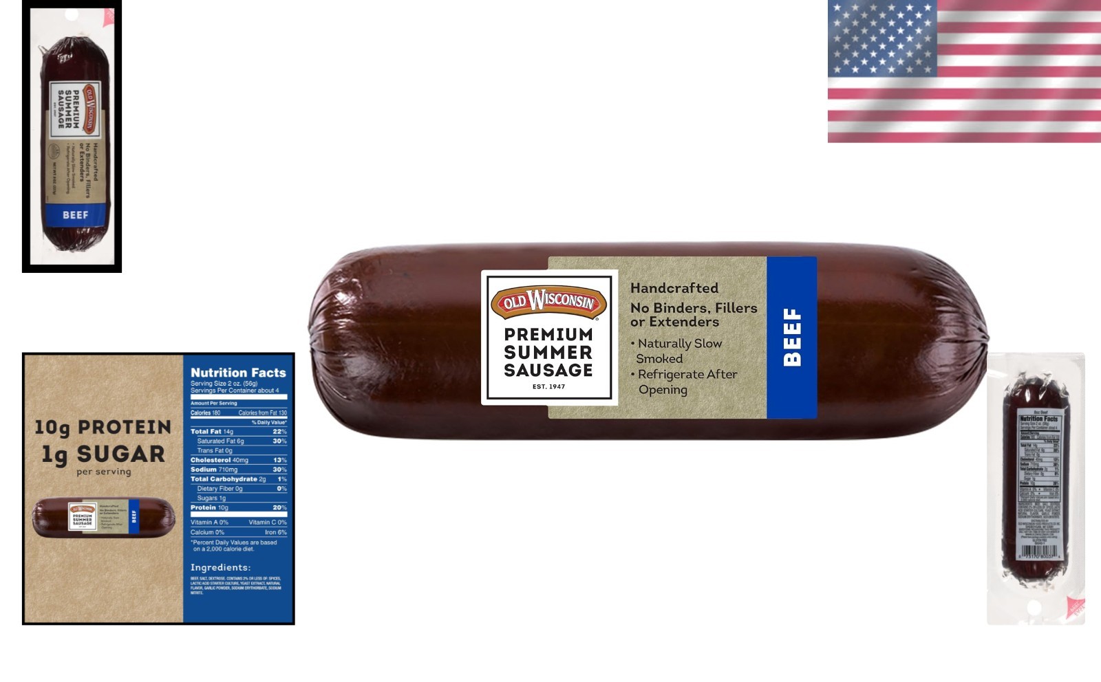 Indulgent 8 oz Beef Summer Sausage – Charcuterie, Low Carb, Keto Friendly