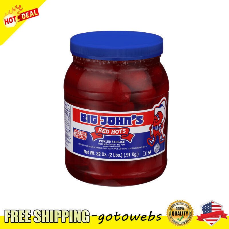 NEW Ready To Eat Pickled Sausage 32 oz Jar Bold Spicy Snack Perfect For Sharing