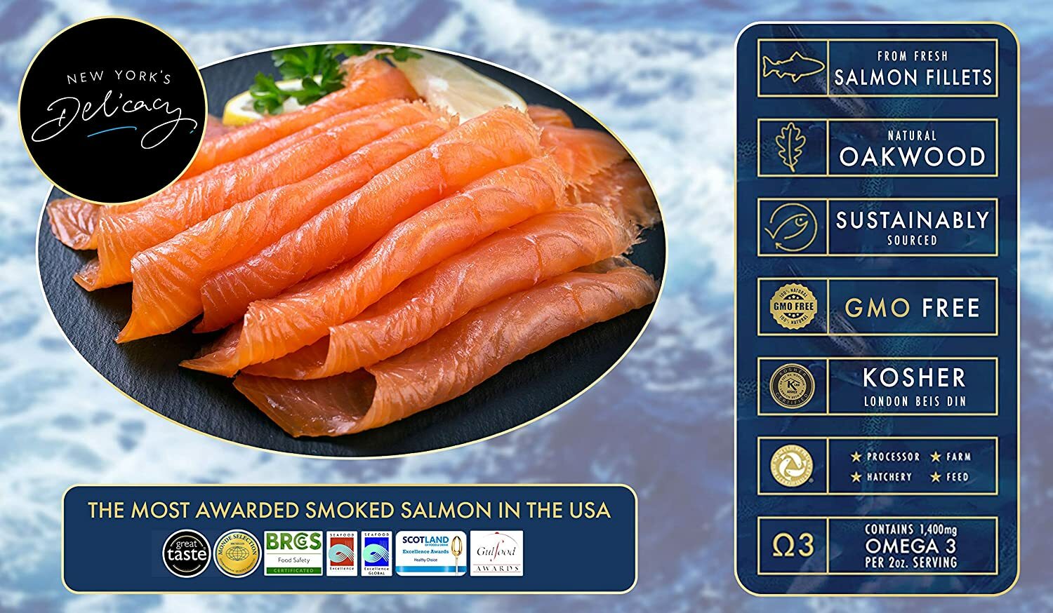 Smoked Salmon Nova – Pre Sliced – Fully Trimmed
