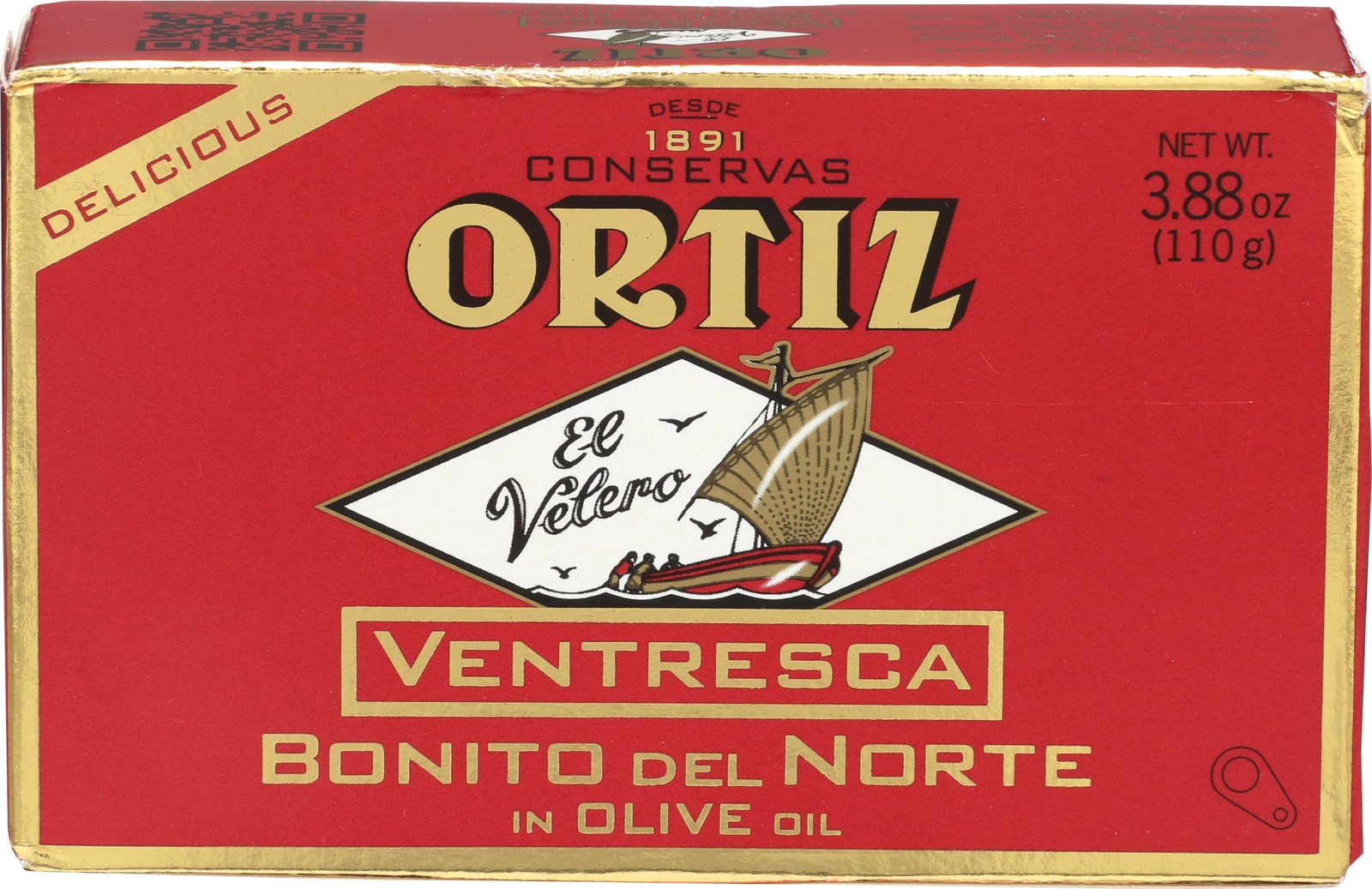 Ortiz Ventresca White Tuna Belly in Olive Oil, Tender Buttery Fillets with Ex…