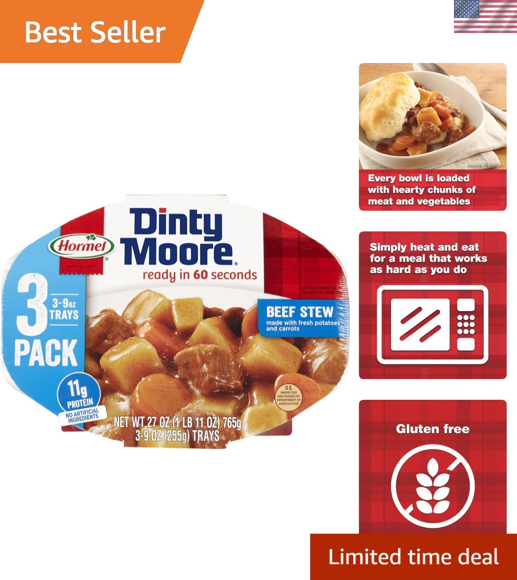 Deliciously Hearty Dinty Moore Beef Stew – 9oz x 3 Pack – Gluten-Free Goodness