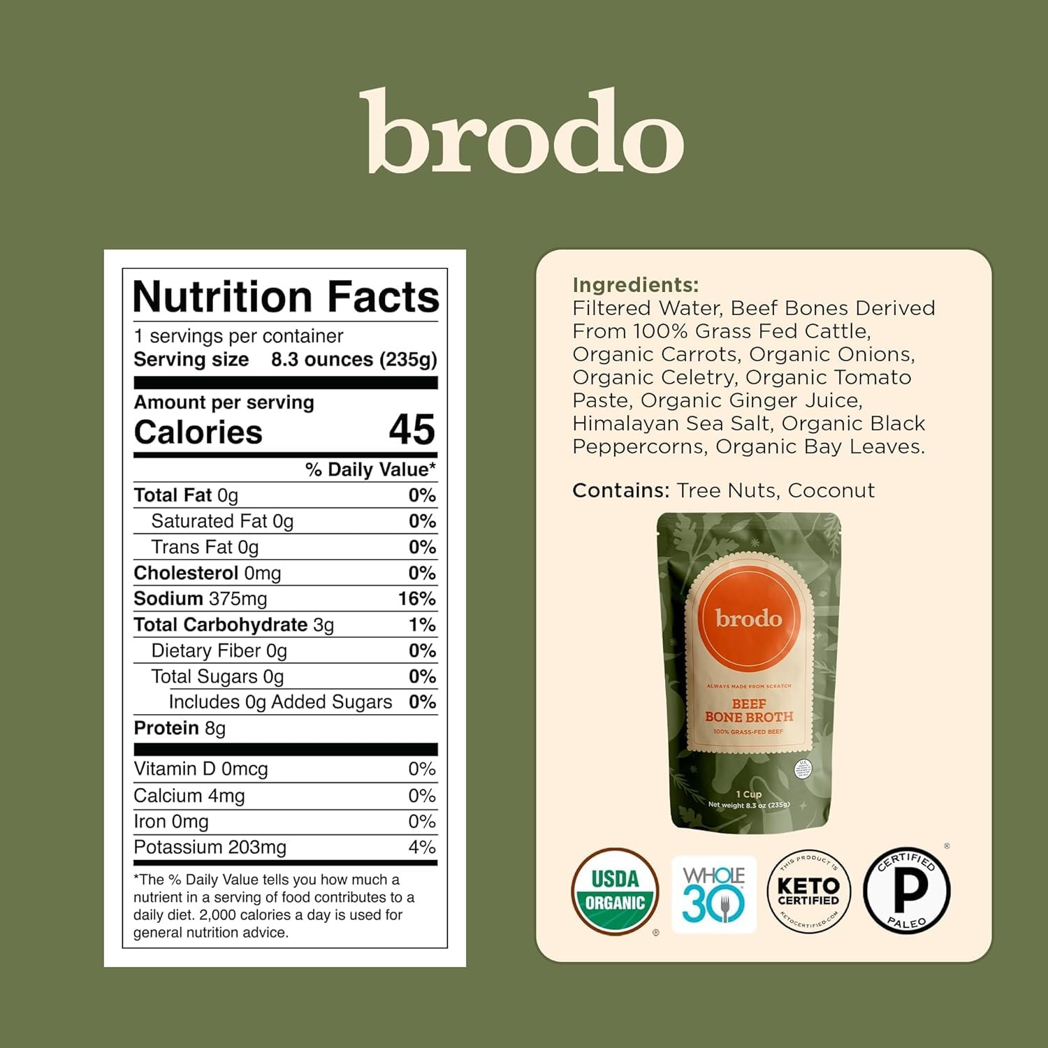 Brodo Classic Variety Pack with Collagen & Protein, 25 Ounce (Pack of 4)