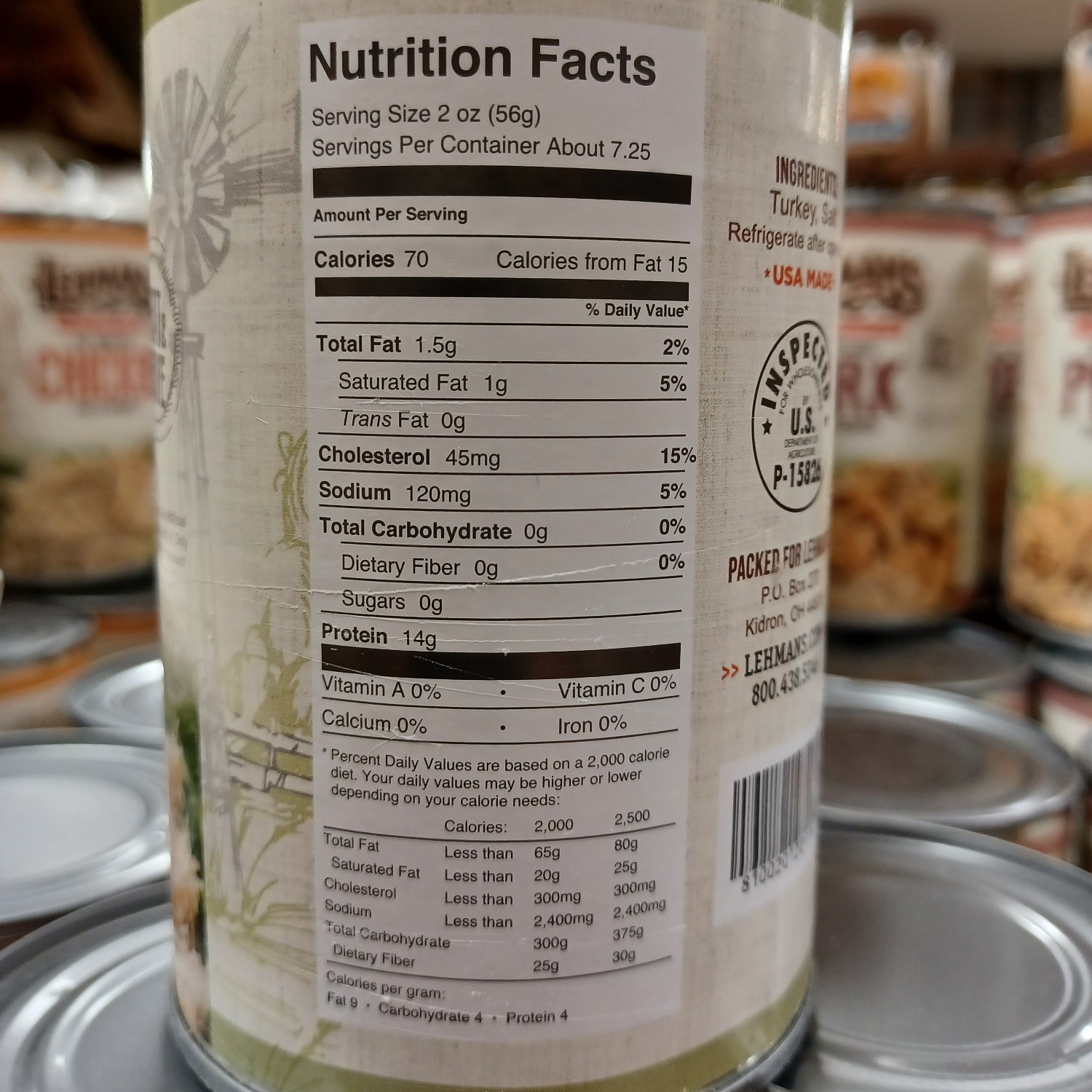 Lehman’s All Natural Canned Meat, USA Made Ready to Eat, 14.5 oz, Pk of 3