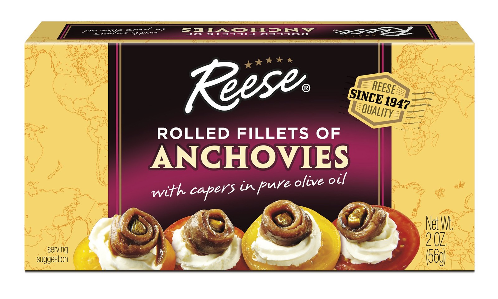 Rolled Anchovies, 2 Ounce Tins (Pack of 10)