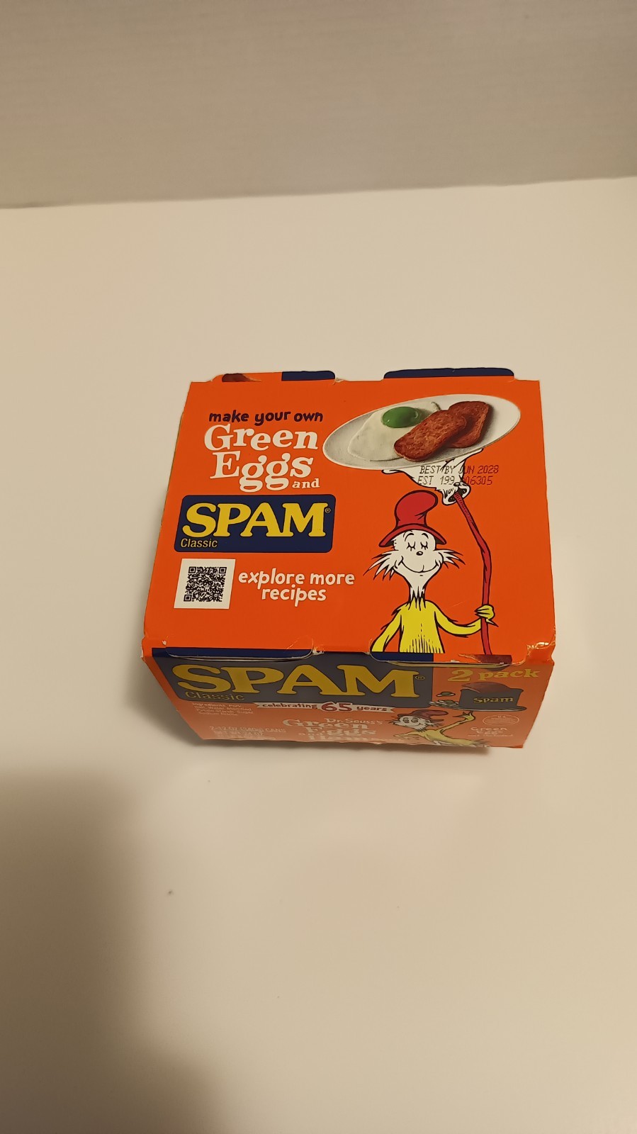 SPAM Green Eggs and Ham 65th Anniversary Dr Seuss Limited Edition Rare! 2-pack