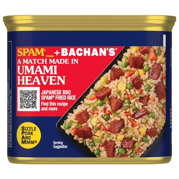 6 Pack SPAM BACHAN’S Japanese BBQ Sauce Flavored, 12 oz Can