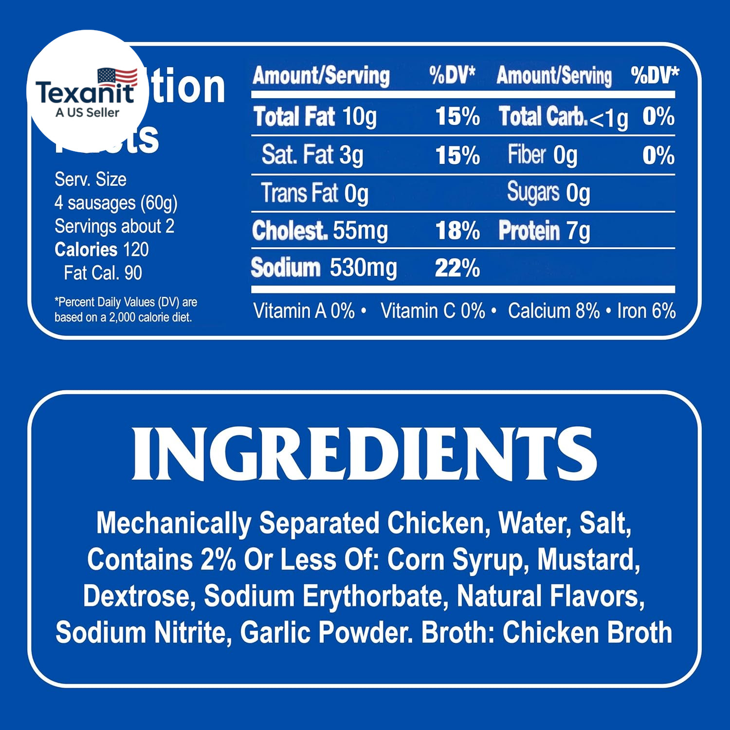 Star Chicken Vienna Sausage, Canned Sausage, 4.6 Oz