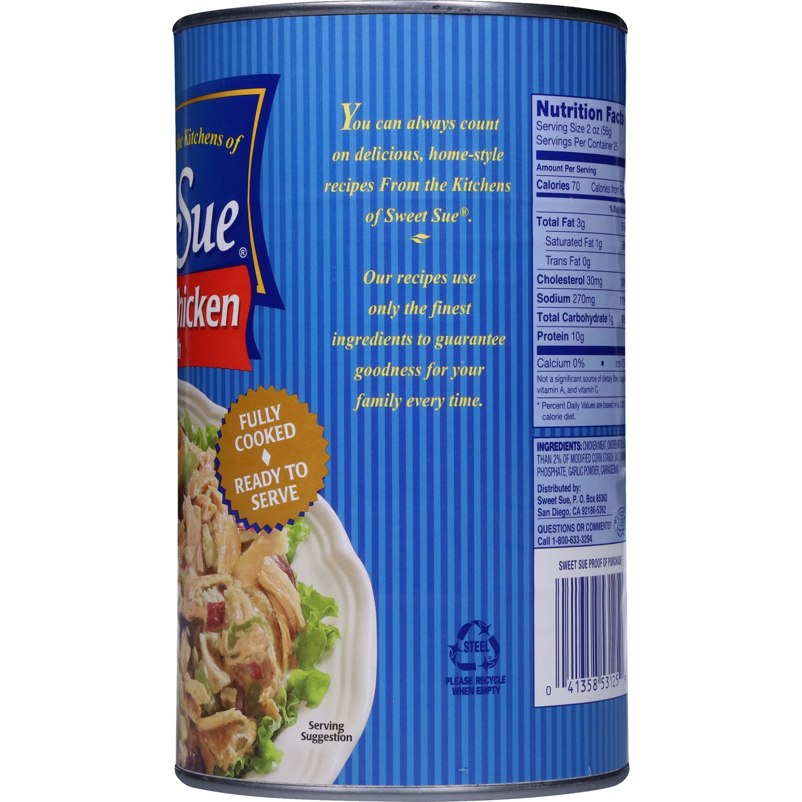 Boneless Chicken with Broth Fully Cooked Gluten Free