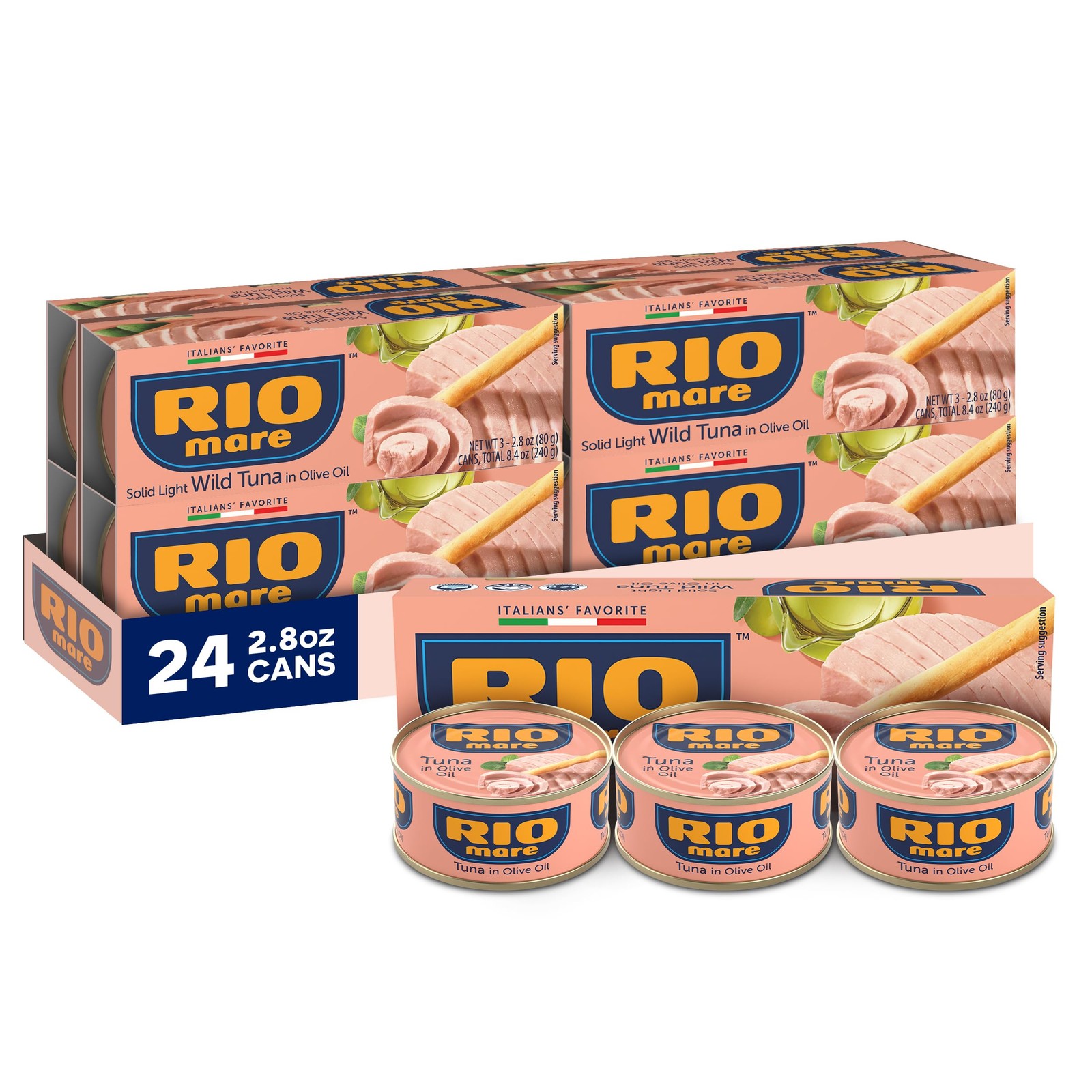 Rio Mare Premium Yellowfin Tuna in Olive Oil, 3 x 2.8 Ounce Can Pack of 8, To…