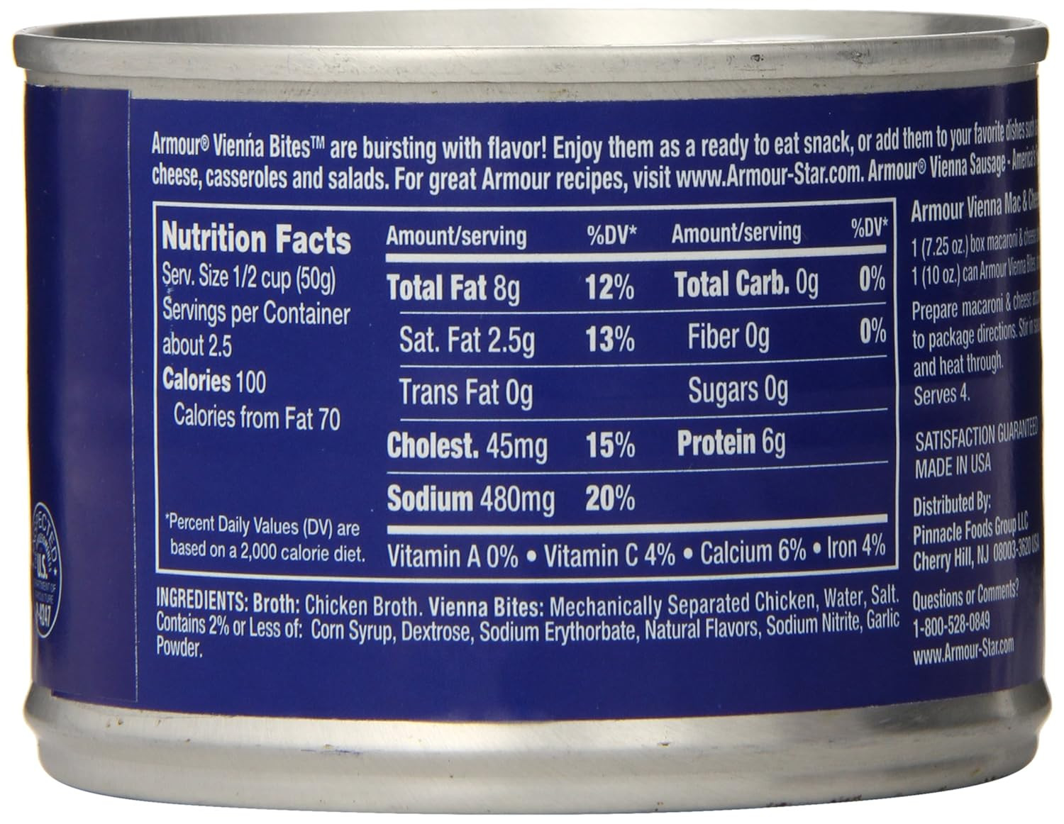 Star Chicken Vienna Sausage Bites, Canned Sausage, 10 OZ (Pack of 12)