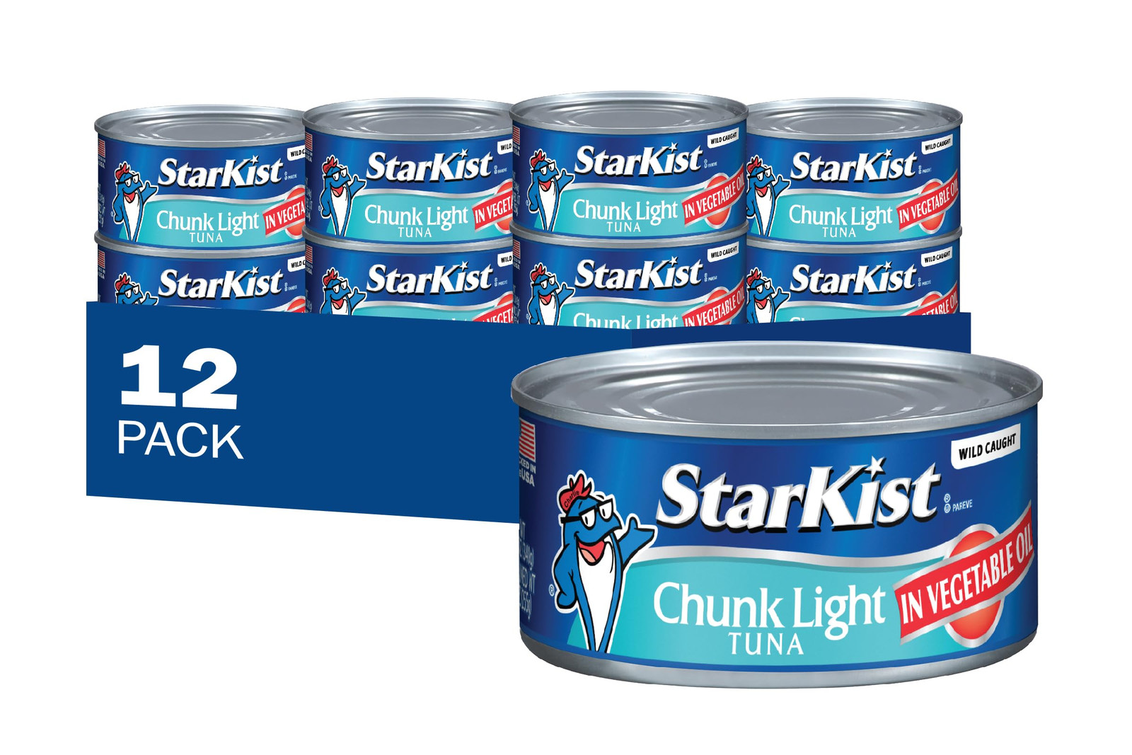 Chunk Light Tuna in Oil, 12 Oz, Pack of 12