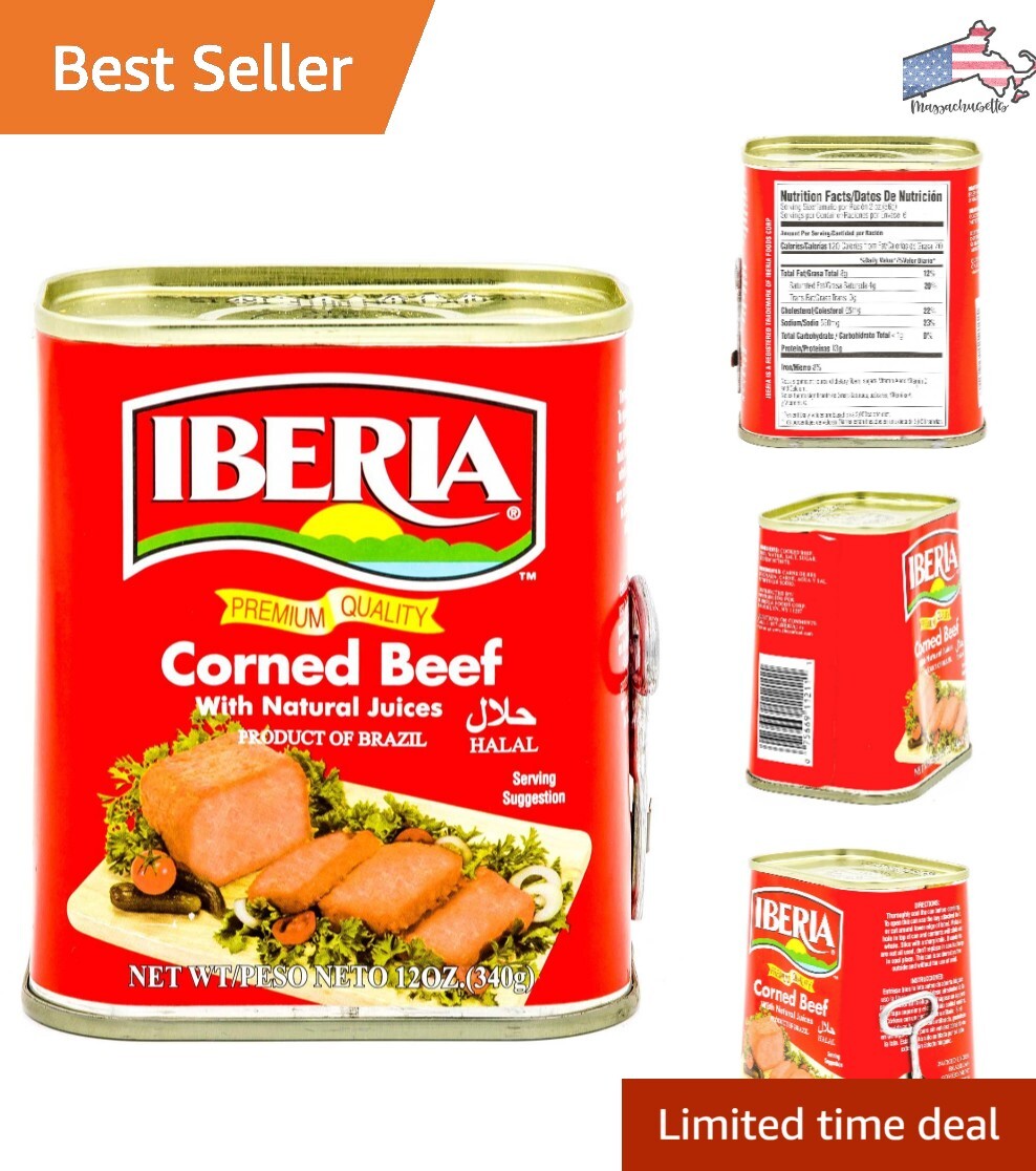 Halal Certified Corned Beef – Premium Quality Meat with Natural Juices – 12 oz