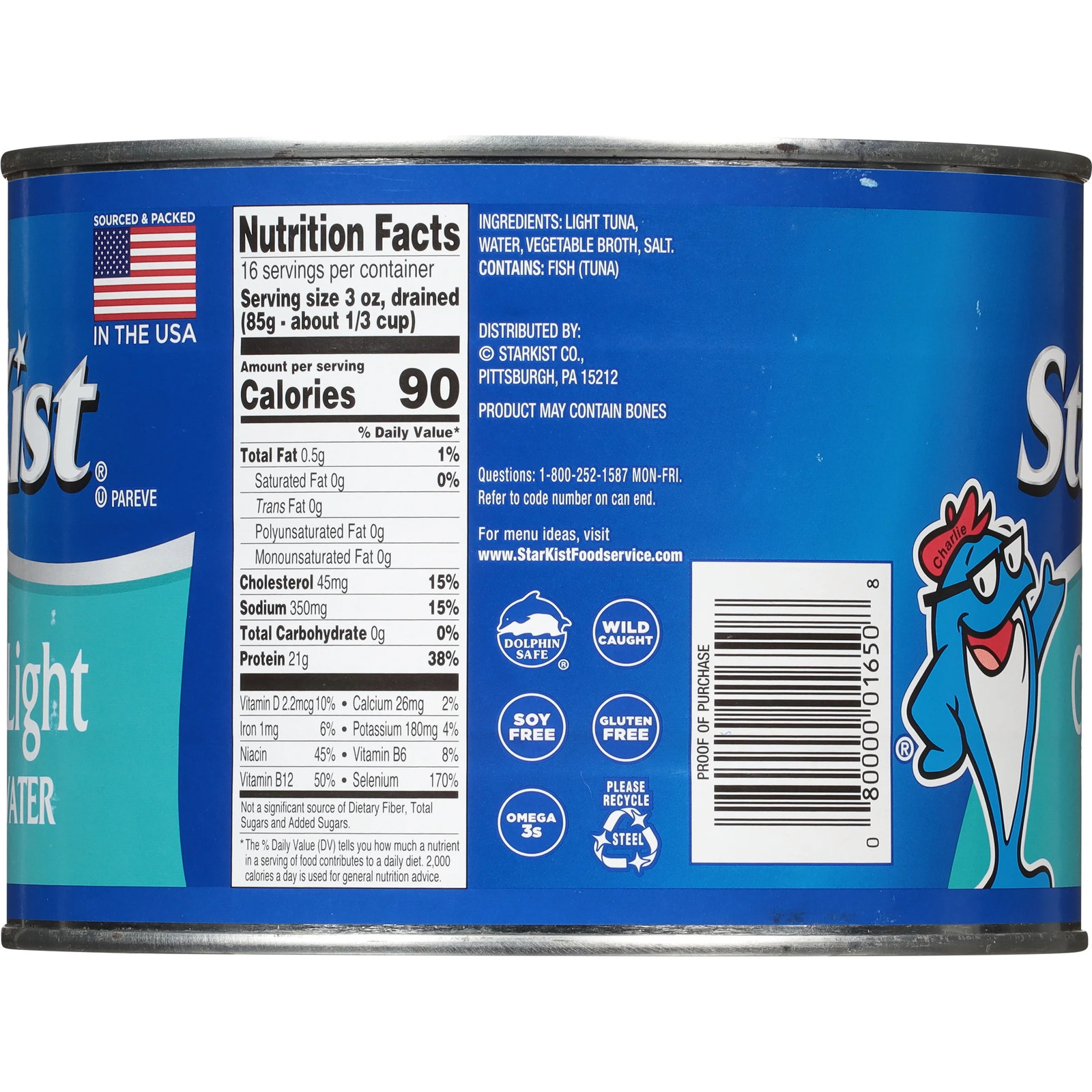 StarKist Chunk Light Tuna in Water, 4lb 2.5oz Can