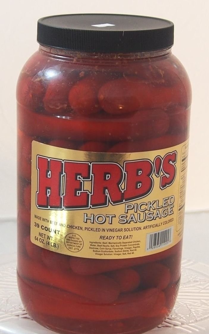 Gourmet Pickled Sausage – 39 Pieces, Beef & Chicken