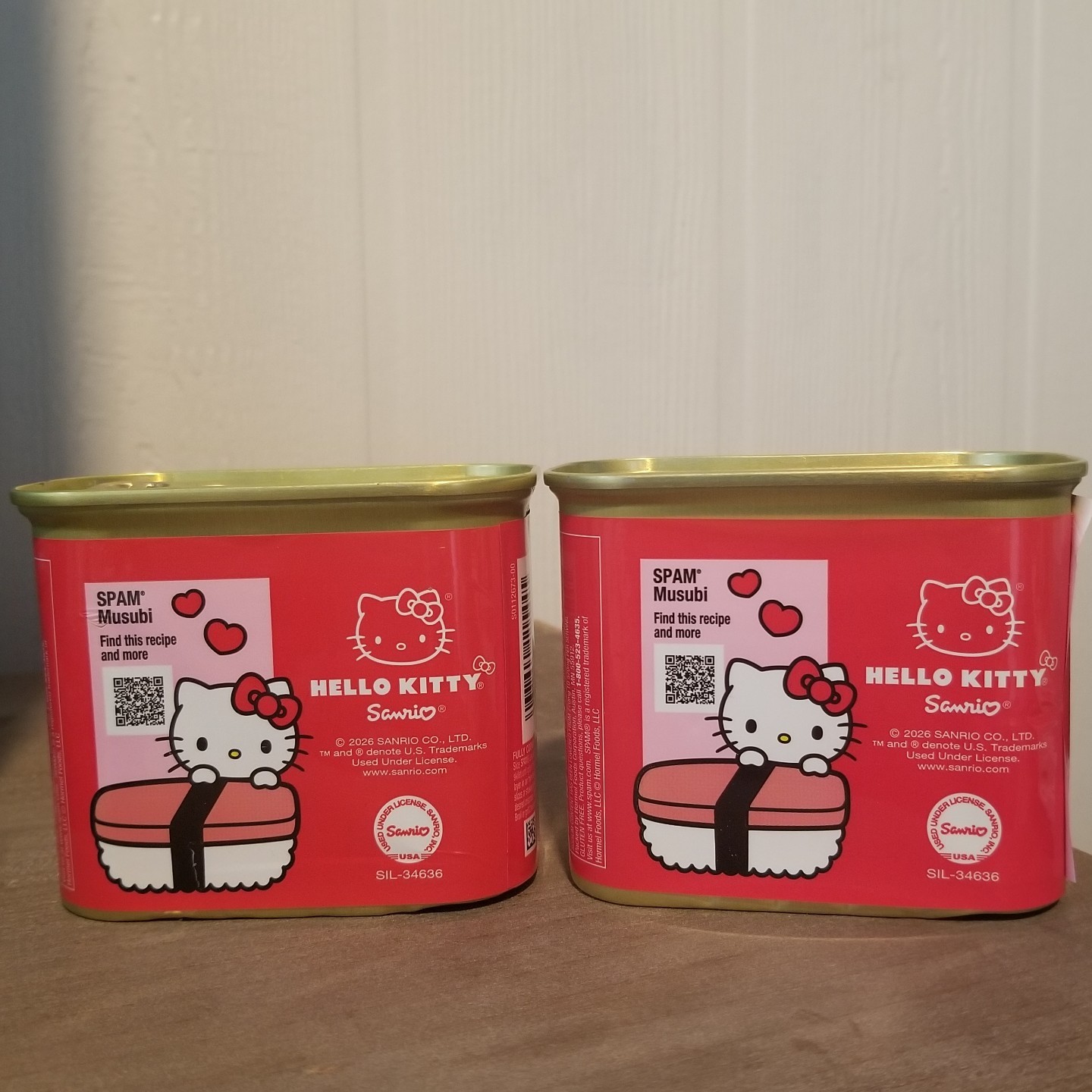 SPAM Hello Kitty Limited Edition 25% Less Sodium Pork Meat, 2-Pack 12 oz