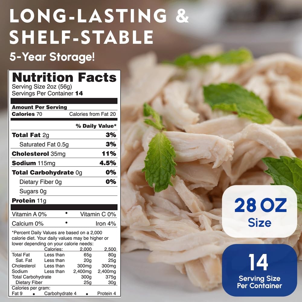 6 Cans Pack – Werling & Sons Fully Cooked Canned Turkey Meat 28 Oz Heat & Eat
