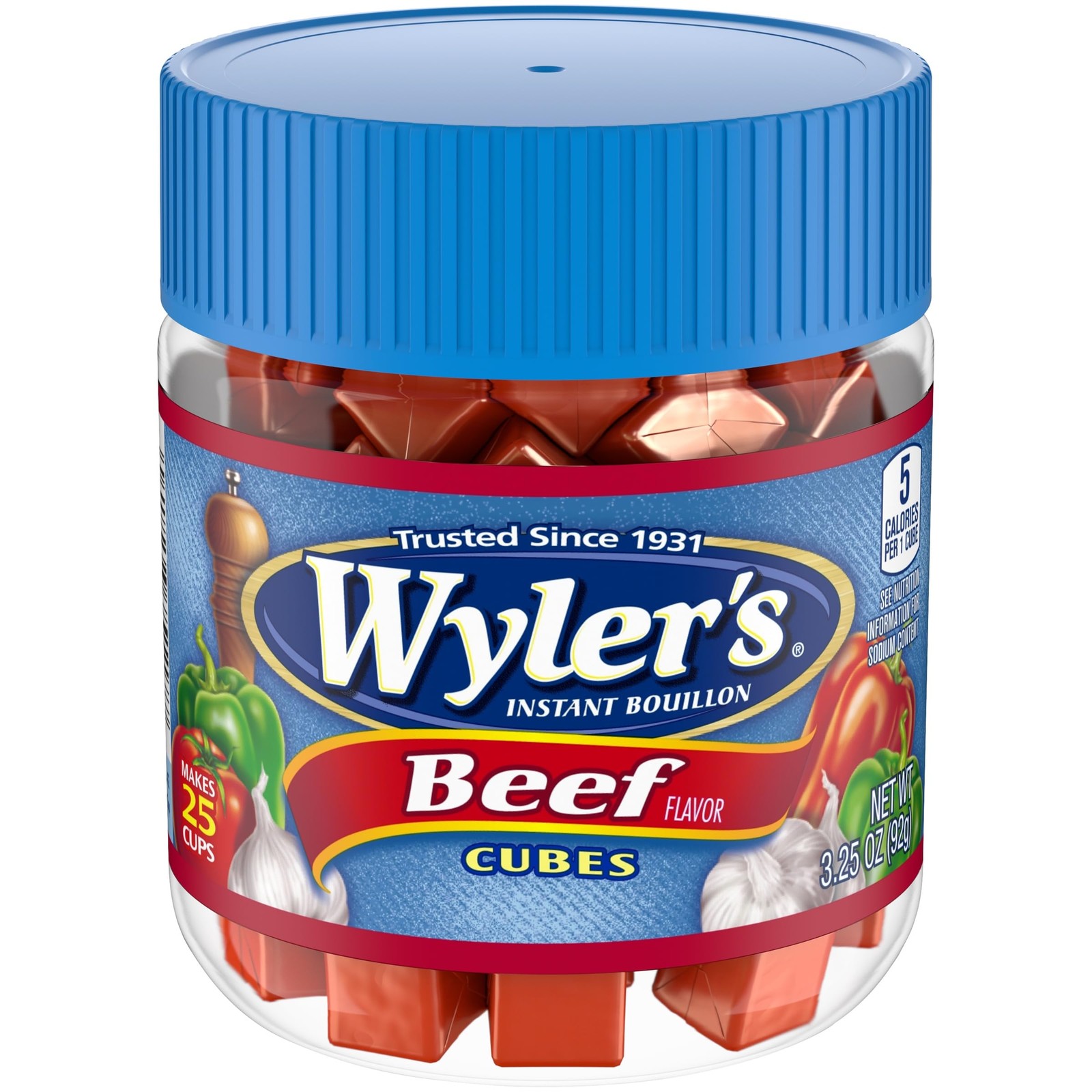 Beef Instant Bouillon Cubes Jar, 3.25 OZ