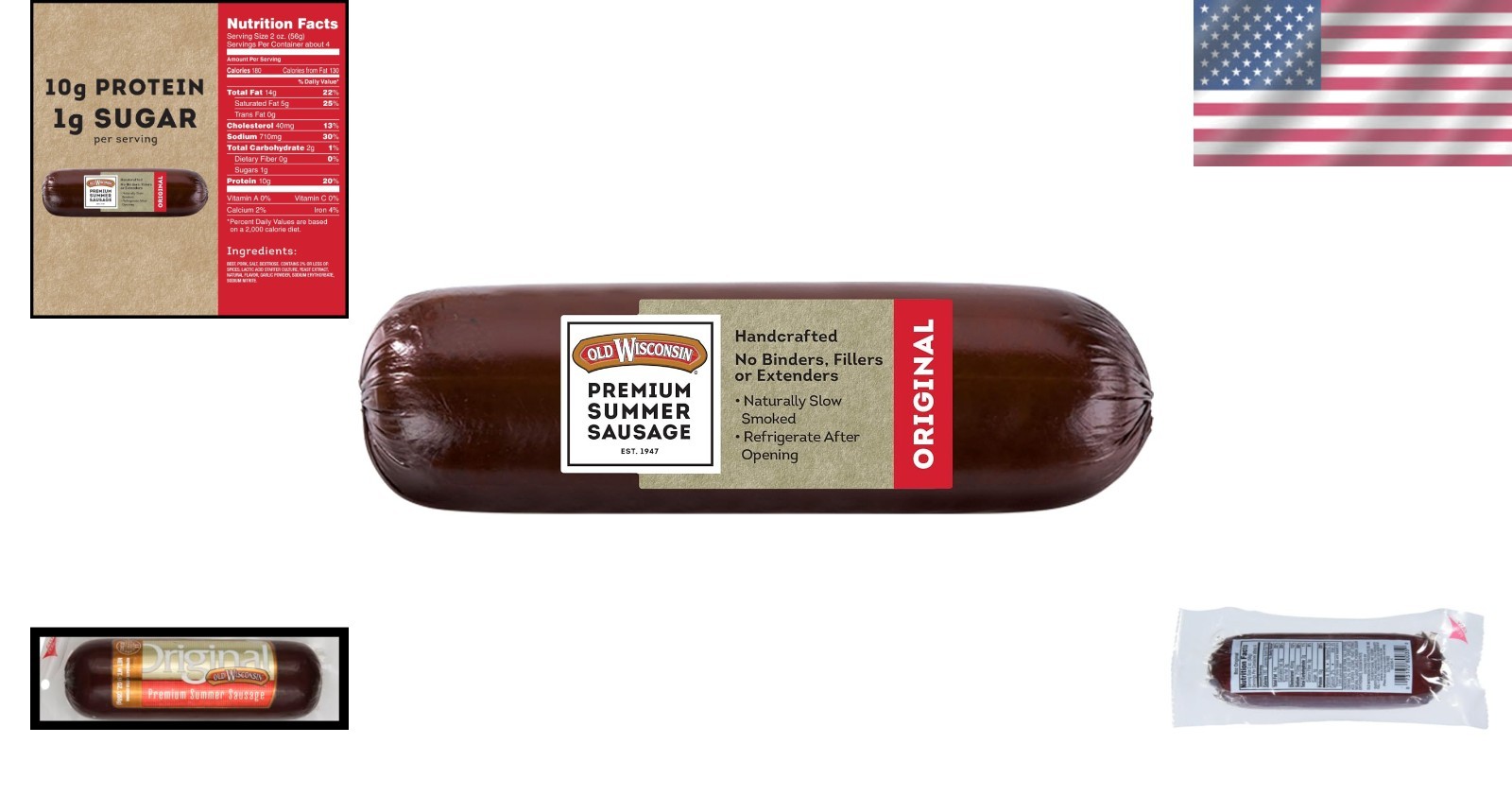 Handcrafted 8oz Summer Sausage – Gluten Free, All Natural Meat, Hardwood Smoked