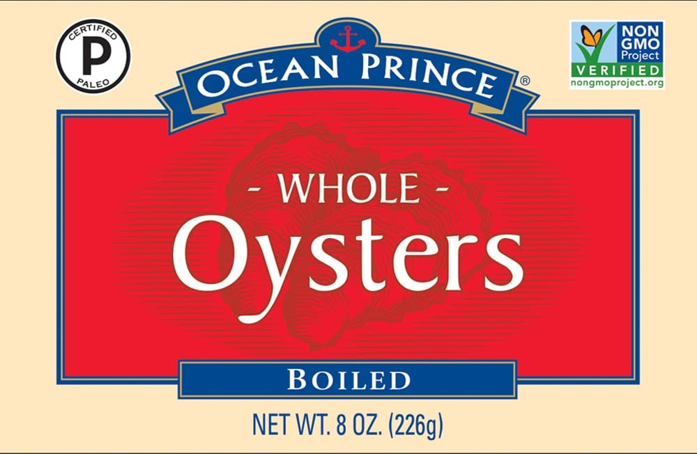 Ocean Prince Boiled Oysters, 8-Ounce Cans (Pack of 12)