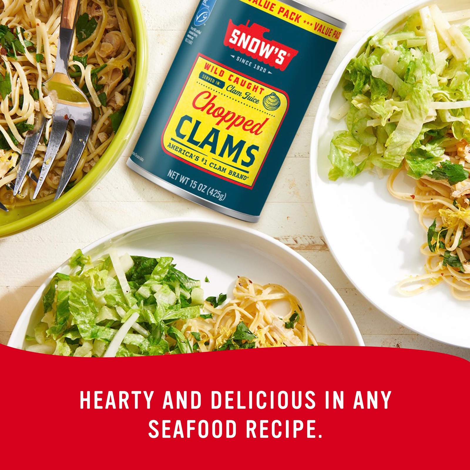 Snow’s Wild Caught Chopped Clams Canned 2 Pack