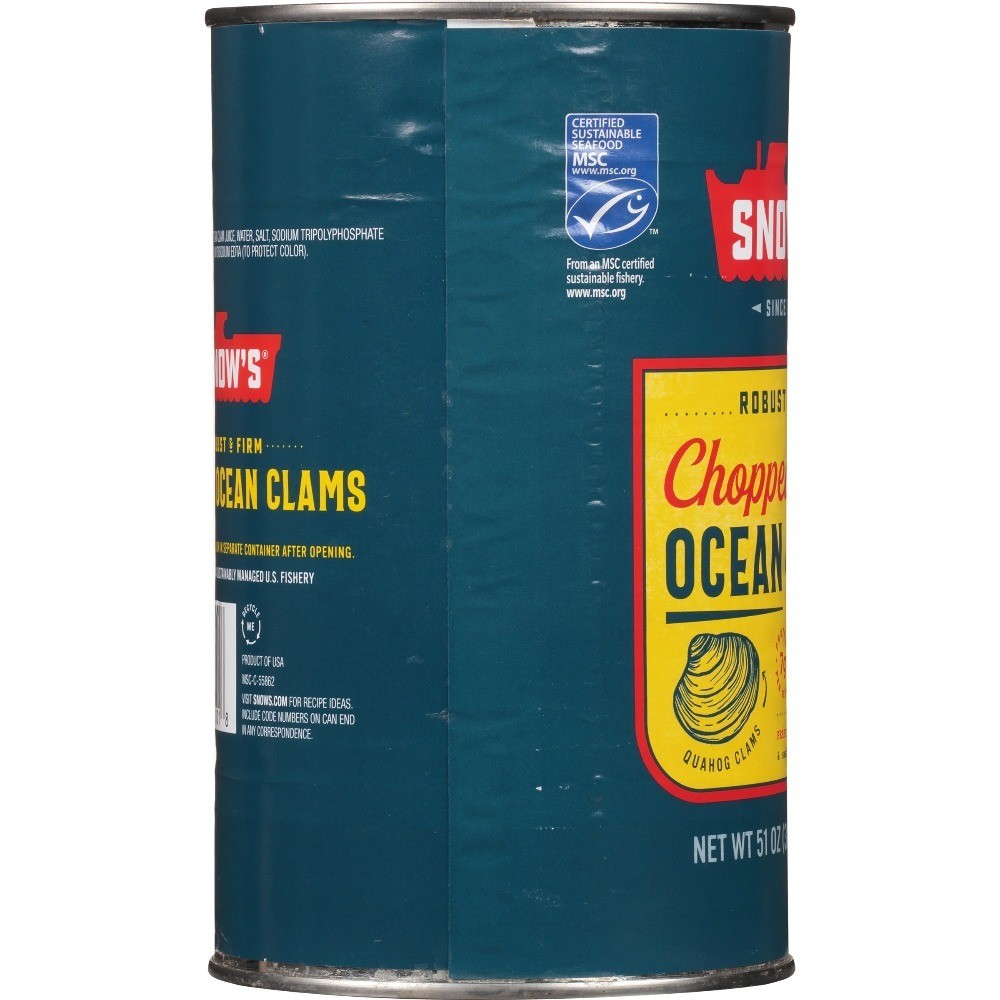 Wild Caught Chopped Ocean Clams, Gluten Free, No MSG, 7g Protein per Serving,