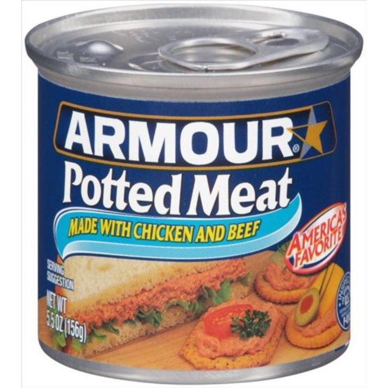 5x Armour Potted Meat Bulk Snack Treats New Sealed Fresh 5.5oz