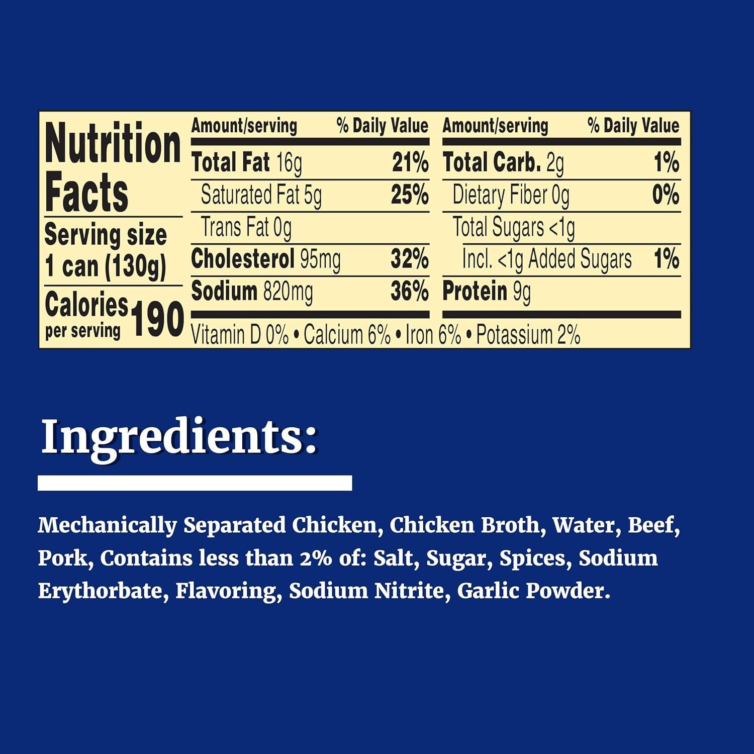 Ready-to-Eat Vienna Sausage, Chicken Broth, 4.6 oz x 24^
