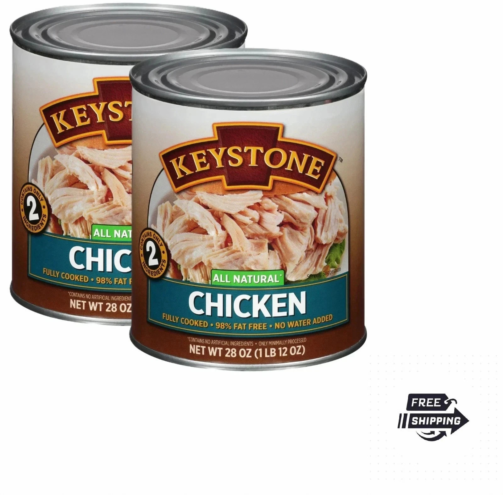 Keystone All Natural Chicken, 28 oz Can 2pk