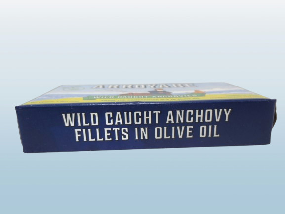 ARROYABE WILD CAUGHT ANCHOVIES FILLETS IN OLIVE OIL 1.8 OZ BOXED EXP: 2027 4PCS