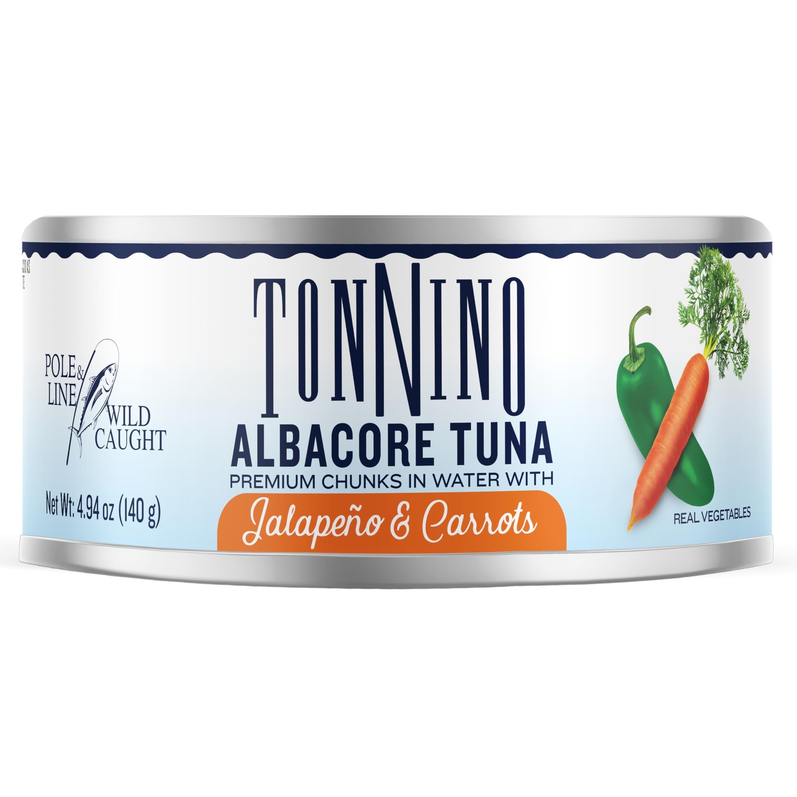 Tonnino Tuna Albacore with Jalape√±o and Carrot 4.94 oz (Pack of 12)