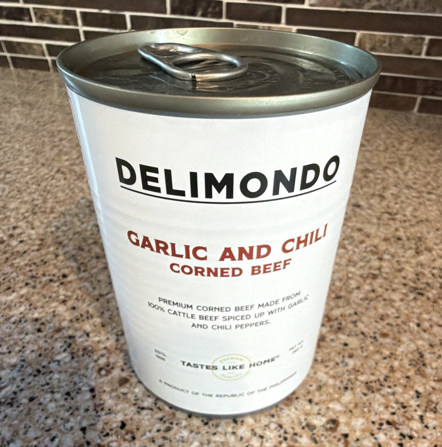 Delimondo Garlic & Chili Corned Beef Beef Pull-Tab Can EXP 18MAR2029